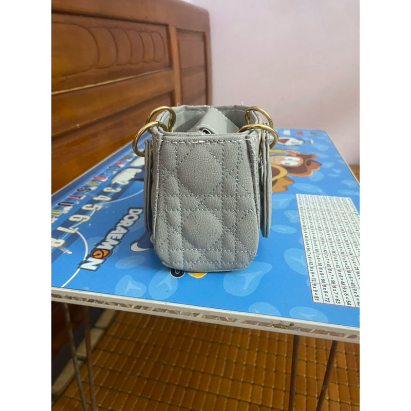 Túi hộp vuông xám xanh, be siêu đẹp hai size to nhỏ