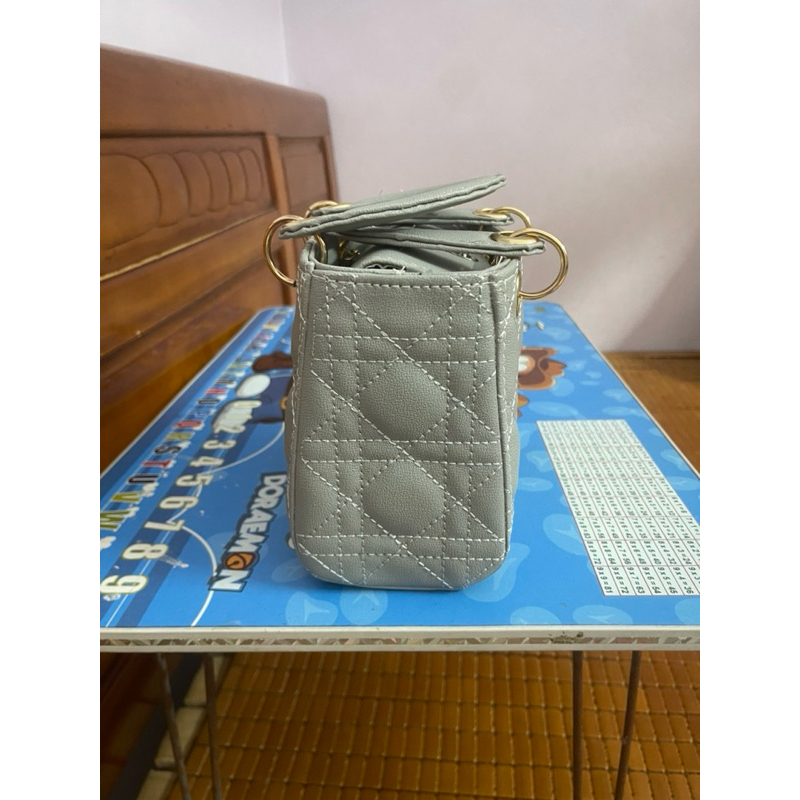 Túi hộp vuông xám xanh, be siêu đẹp hai size to nhỏ