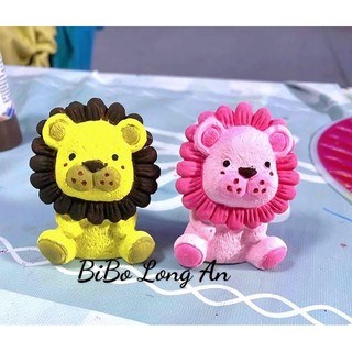 [mini 2D] Tượng sư tử mini phẳng lưng, chưa tô