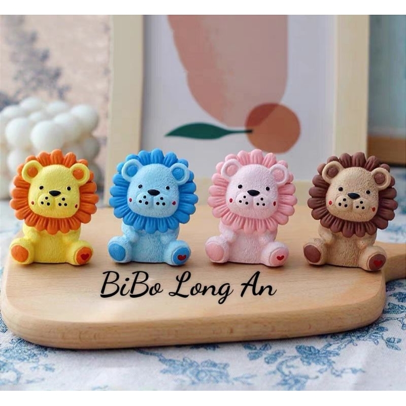 [mini 2D] Tượng sư tử mini phẳng lưng, chưa tô