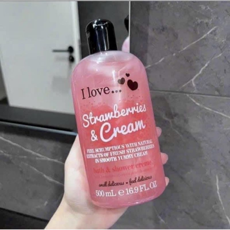 Set 2 Sữa Tắm Dâu I Love Strawberry Cream 500ml Ilove - UK