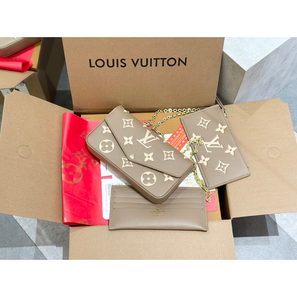 TÚI LV FELICIE SZ22 DA BÒ