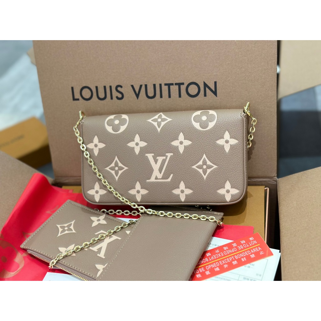 TÚI LV FELICIE SZ22 DA BÒ