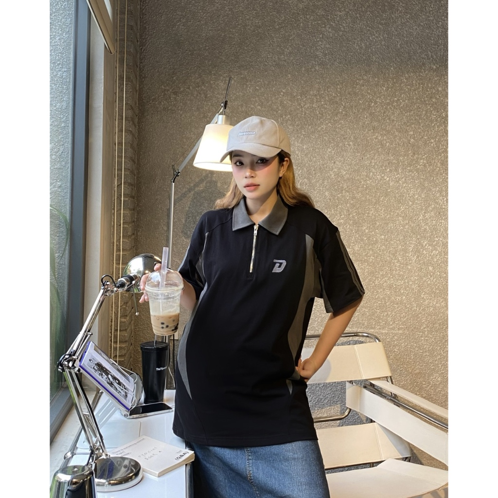 Áo Polo Phối Khoá Kéo DAMIESE - Cotton 100% 250gsm