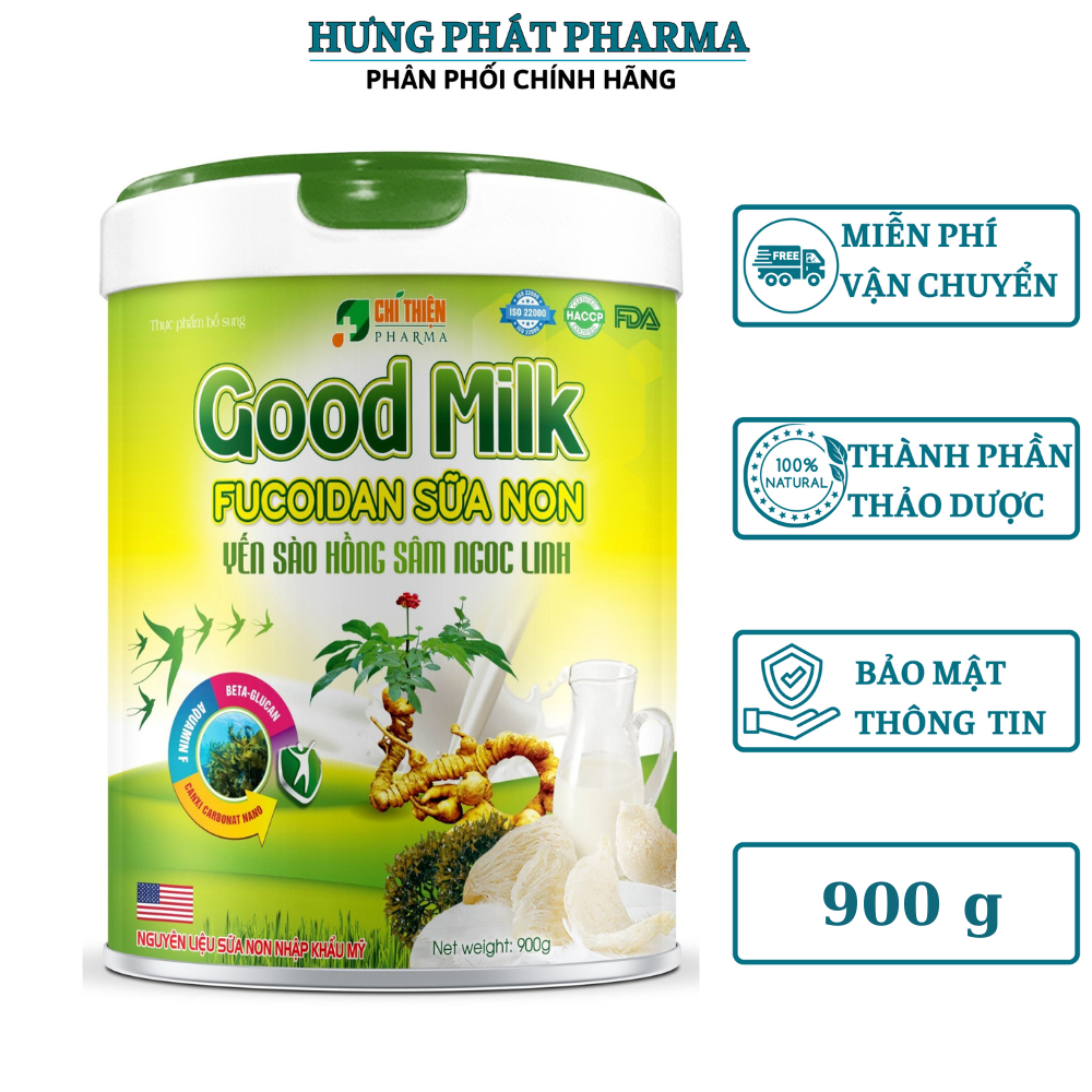 Sữa bột Good Milk Fucoidan sữa non giúp ăn ngủ ngon, tăng sức khoẻ hộp 900g