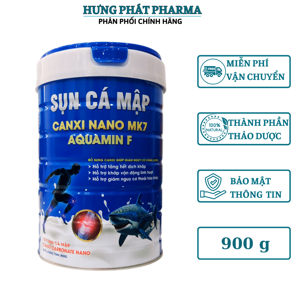 Sữa SỤN CÁ MẬP CANXI NANO AQUAMIN F - Hỗ trợ tăng cường dịch khớp hộp 900g