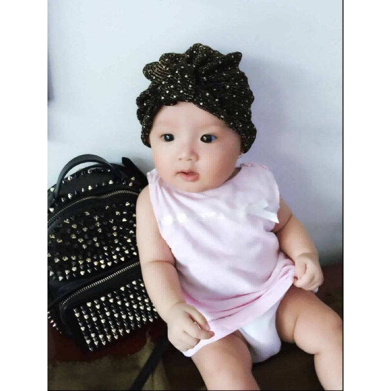 Mũ turban lưới siêu mềm, siêu nhẹ, co gian cực tốt thoáng cho bé dùng đi biển, đi chơi chụp hình siêu xinh