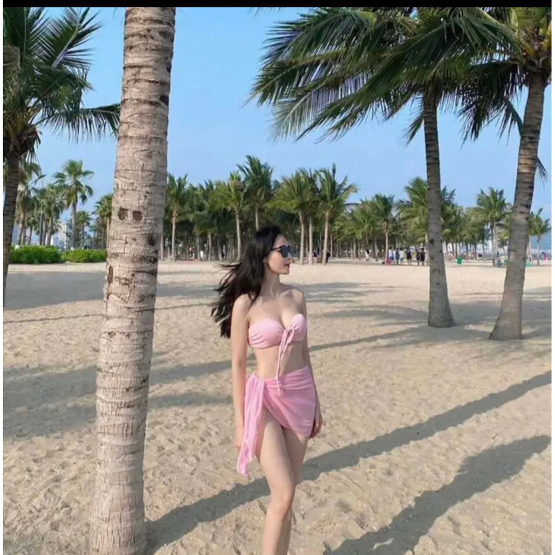 Bikini . Đồ bơi áo tắm 2 mảnh Hồng phấn