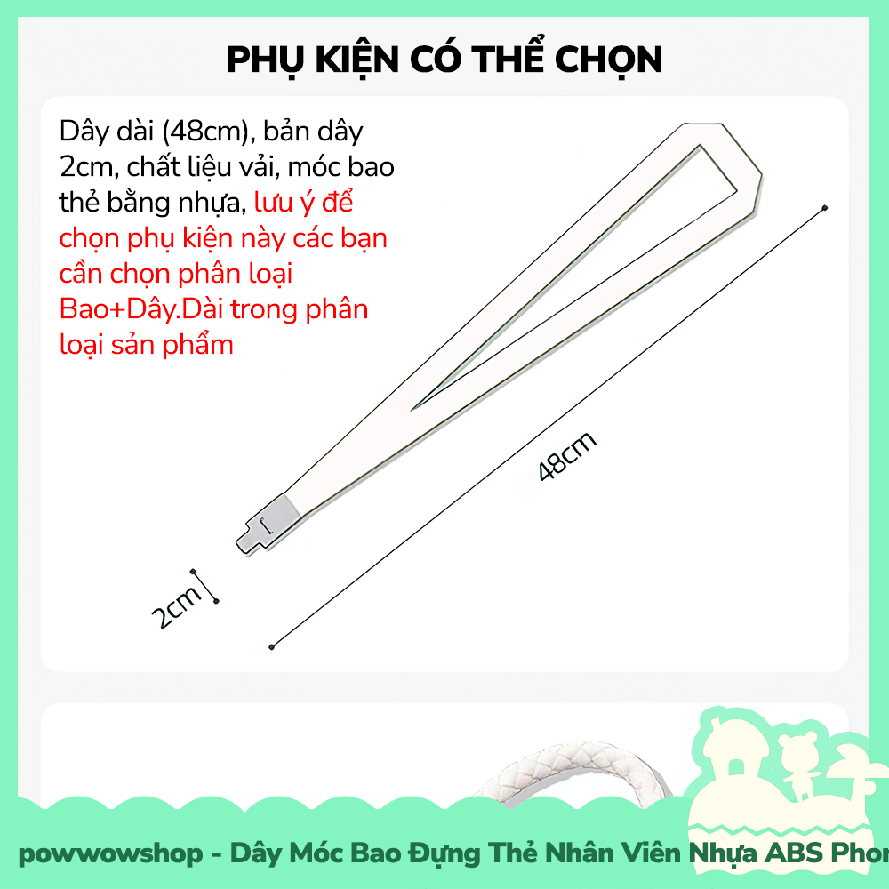Dây Móc Bao Đựng Thẻ Nhân Viên Dọc Nhựa ABS Phong Cách Nhân Vật Hoạt Hình Vui Nhộn Funny