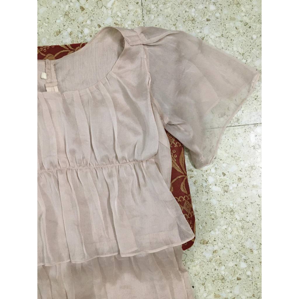 Áo voan hồng nhạt