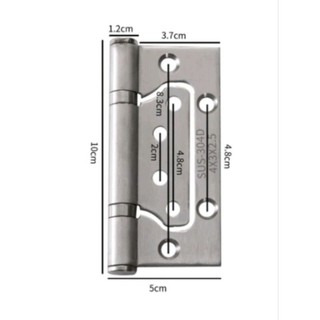 Bản lề âm dương inox. bản lề lá inox. tặng kèm vít