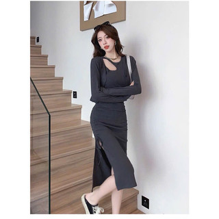 Set đầm thun nhún eo cao cấp. Nhập QC