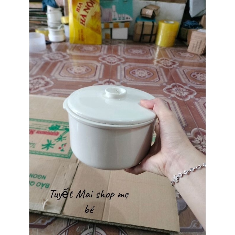 Nắp sứ nồi bear , thố sứ nồi bear 0.5l và 1.6l