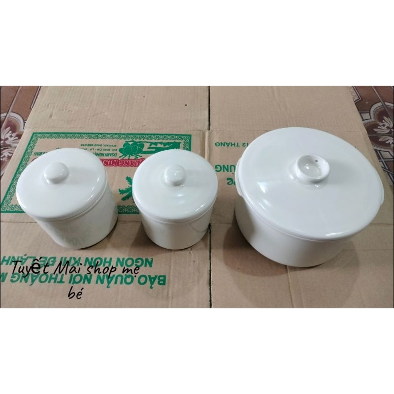 Nắp sứ nồi bear , thố sứ nồi bear 0.5l và 1.6l