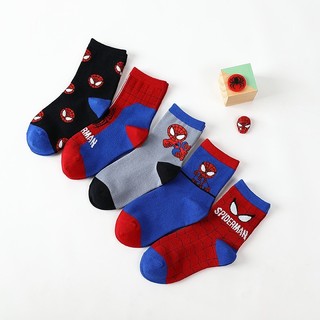 Set 10 đôi tất bé trai cổ cao hình siêu nhân người nhện cho bé từ 1 đến 12 tuổi