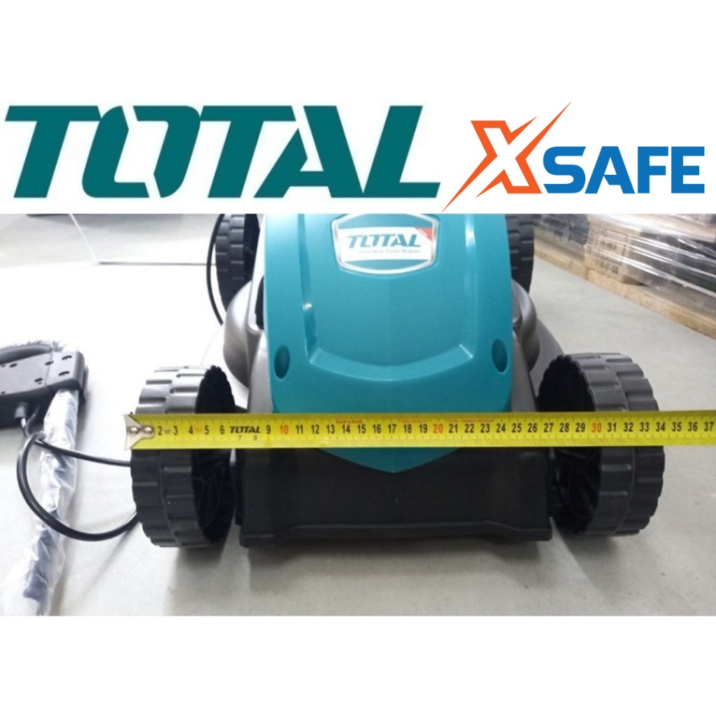 Máy cắt cỏ làm vườn TOTAL TGT616152 1600W, chiều rộng cắt 380mm, chiều cao cắt 28/48/68mm, kích thước thùng cỏ 45L