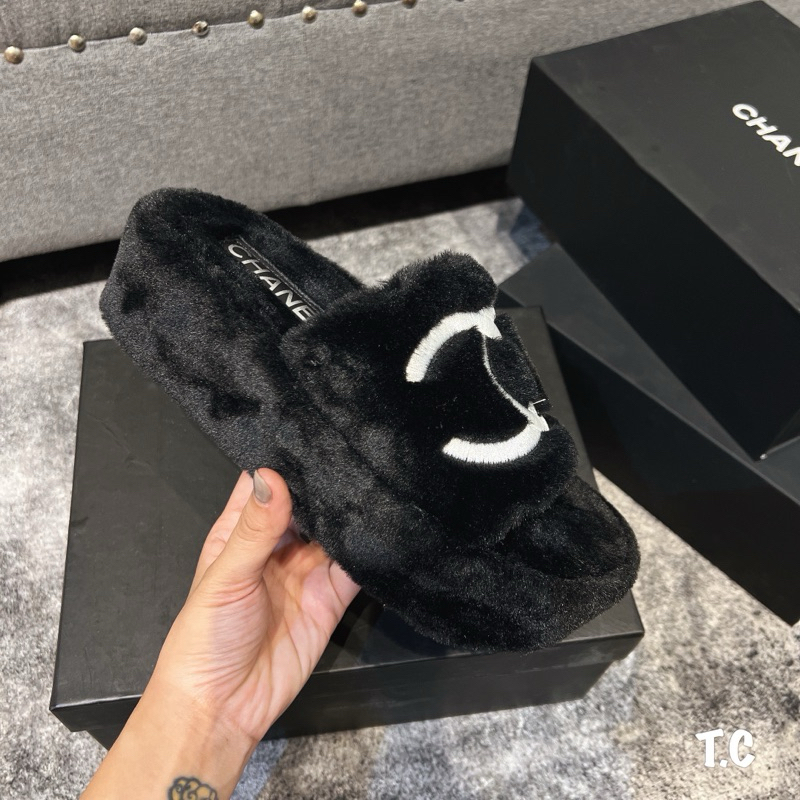 Dép lông Cha.Nel đế 5p full box qcl1