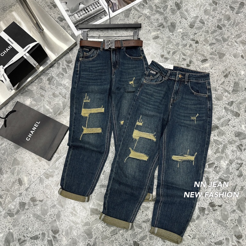 Quần jeans bò baggy rách hàng QCL1