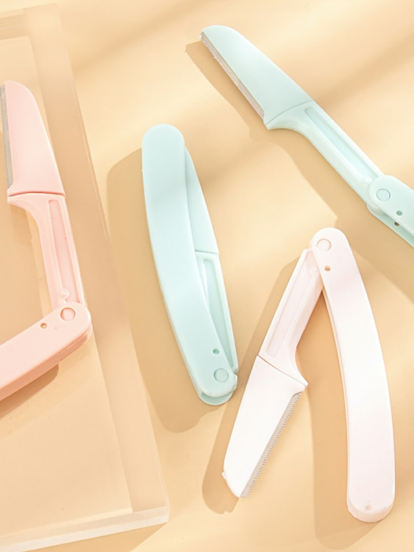 Sét 3 Dao Cạo, Tỉa Lông Mày, Chân Mày, Tóc Mái Tiện Lợi không gỉ, Có Lớp Bảo Vệ An Toàn-BOMME