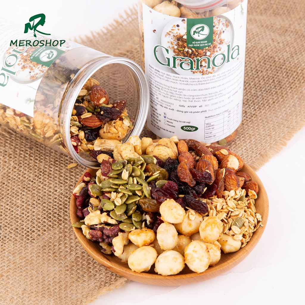 500GRAM GRANOLA 70% HẠT 30%YẾN MẠCH