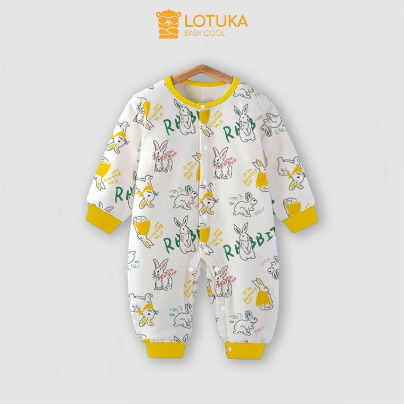 Bodysuit Dài Tay Cotton 100% Xịn Mịn, Bộ Liền Thân Thu Đông Cho Bé 3-12kg