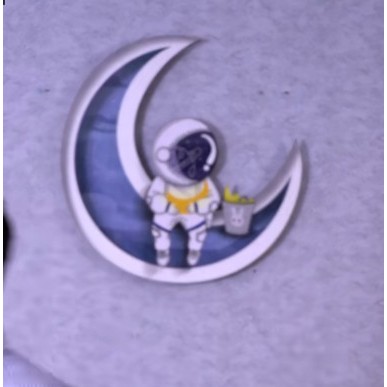 Tranh Tráng Gương Phi Hành Gia trên mặt trăng,tích hợp đèn LED có điều khiển từ xa /Trang Trí Phòng /Làm Quà Tặng/Q1