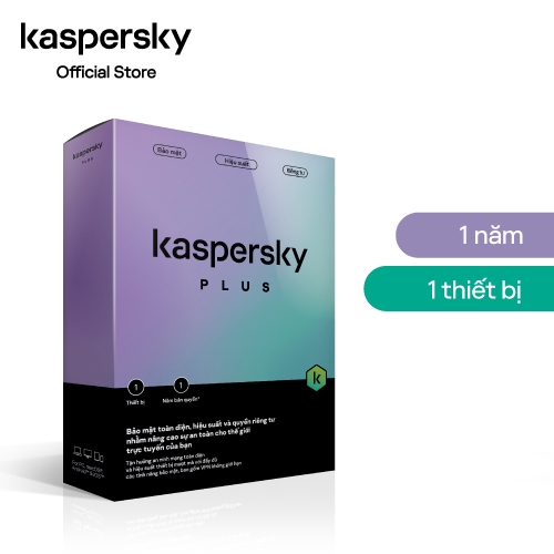 [Mã ICBFRI40 giảm 40K đơn 249K] Phần mềm diệt virus Kaspersky Plus 1 Thiết bị/năm - Hàng chính hãng