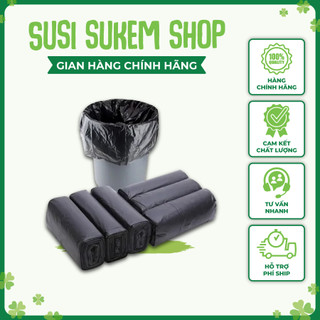 Túi đựng rác đen 💥 hàng loại 1 💥 túi rác, bao rác tự phân hủy sinh học amzo 3 cuộn