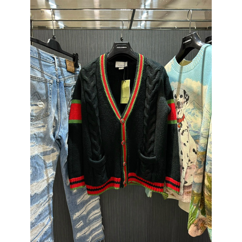 Áo Cardigan - Gucci - GC Line Classic len kệt kim newSS23