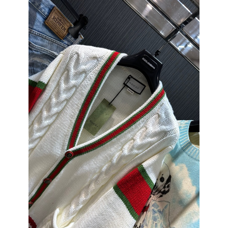 Áo Cardigan - Gucci - GC Line Classic len kệt kim newSS23