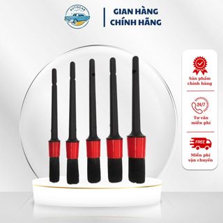 Bộ chổi vệ sinh nội thất ô tô 5 món chổi cọ rửa khoang máy vệ sinh xe ô tô