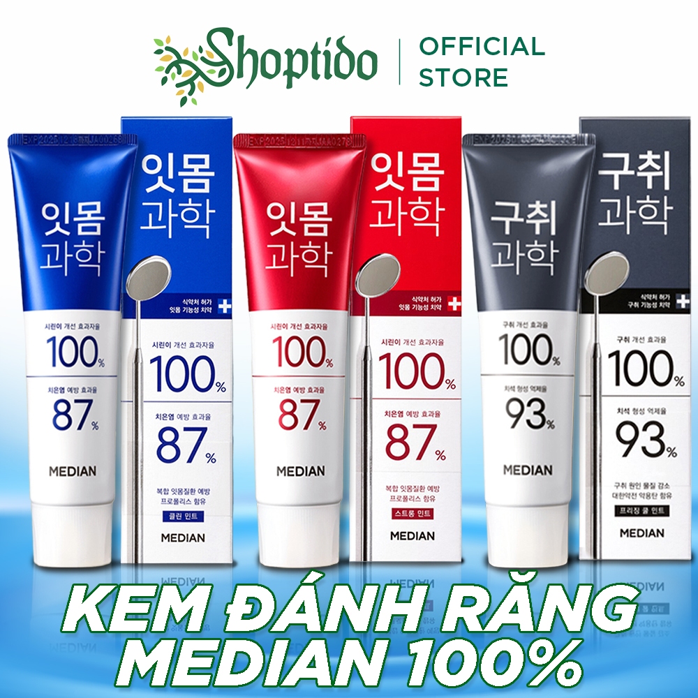 Kem đánh răng Hàn Quốc trắng răng MEDIAN DENTAL IQ 100% NPP Shoptido
