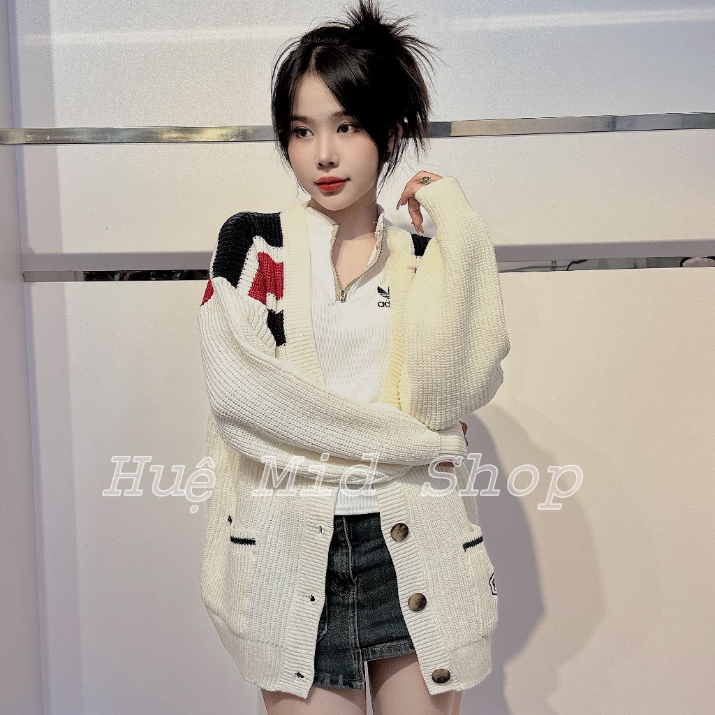 Áo Carigan phối sọc đỏ siêu hot hit loại đẹp