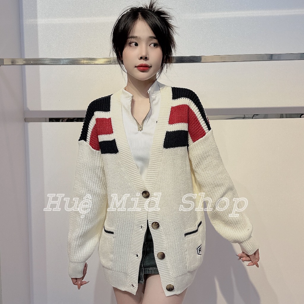 Áo Carigan phối sọc đỏ siêu hot hit loại đẹp