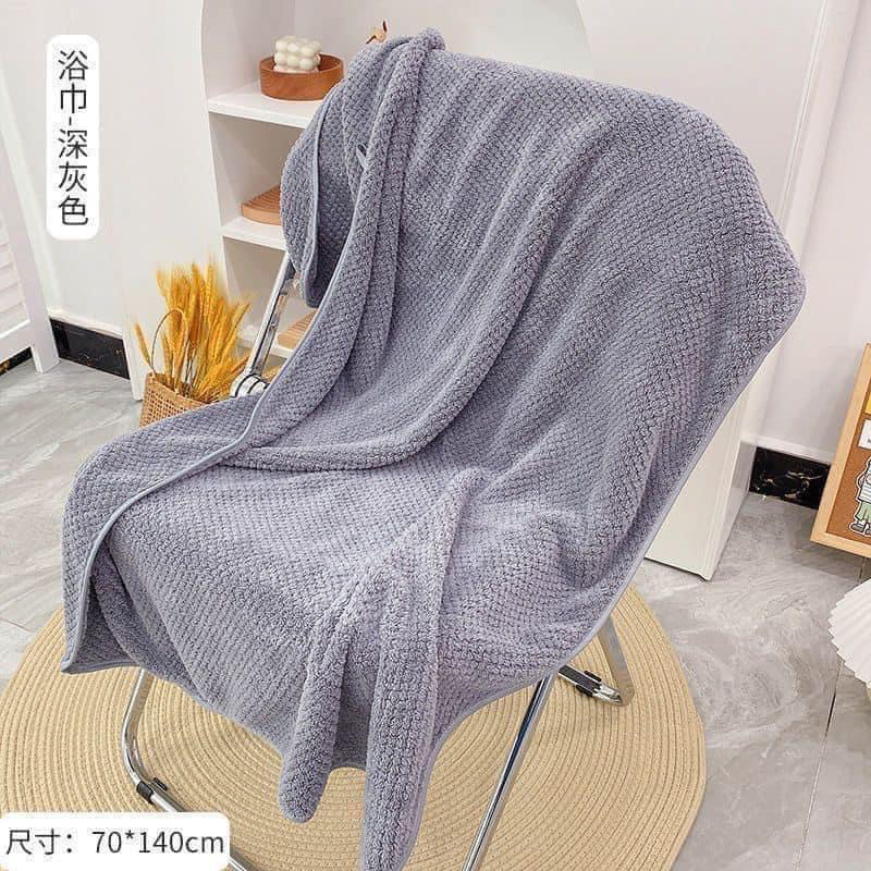 Khăn Tắm Dạng Tổ Ong Siêu Thấm Nước Kích Thước Lớn 70 x 140cm