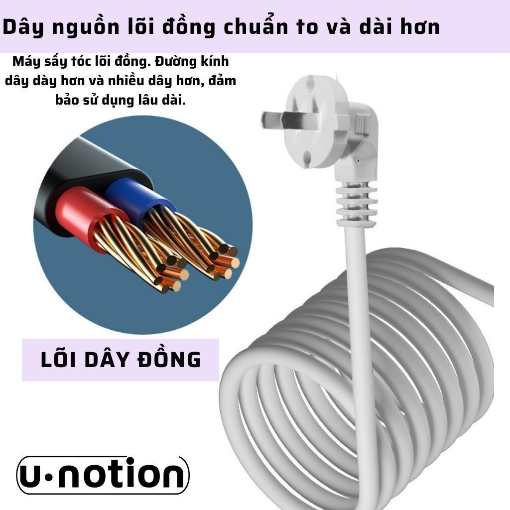 Máy sấy tóc U.NOTION công suất lớn 1600W tạo kiểu hai chiều nóng lạnh ,kiểm soát nhiệt tự động