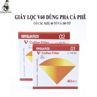 Giấy Lọc Cà Phê Pha Drip V60 Loại 100 Tờ Hình Nón