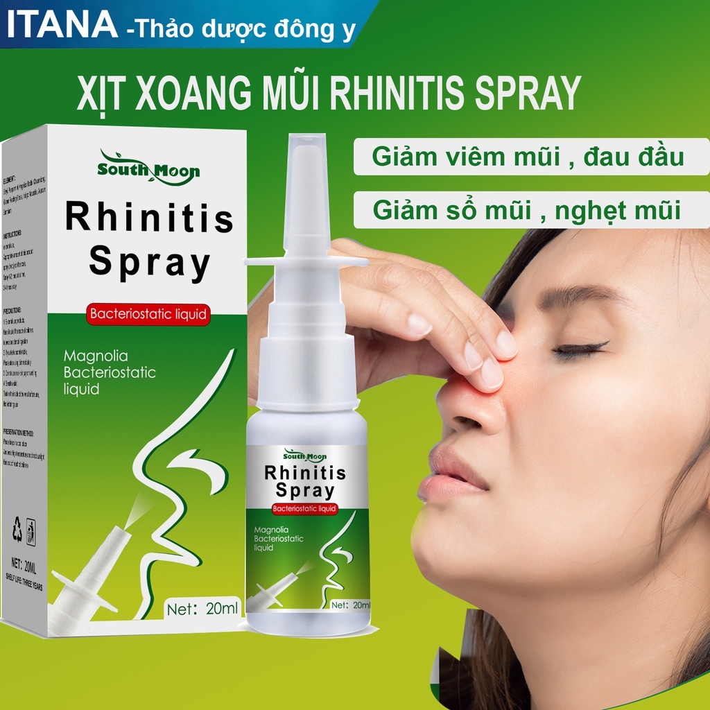 Xịt Xoang Mũi Thảo Dược Rhitinis Spray Ngăn ngừa, giảm viêm xoang, cảm viêm mũi dị ứng làm sạch khoang mũi, dễ thở