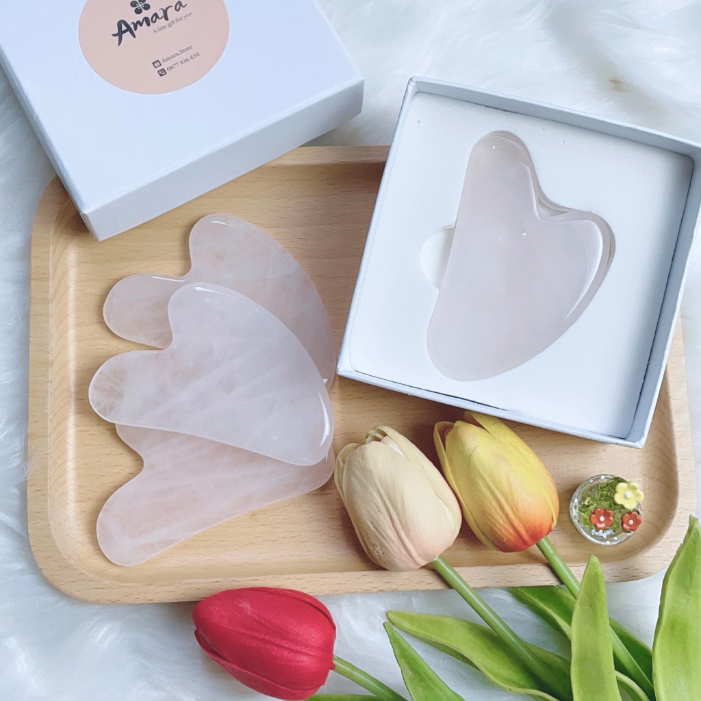 Đá Guasha Massage Mặt Tự Nhiên, Đá Lăn Mặt Nâng Cơ Săn Chắc Da _DGS01