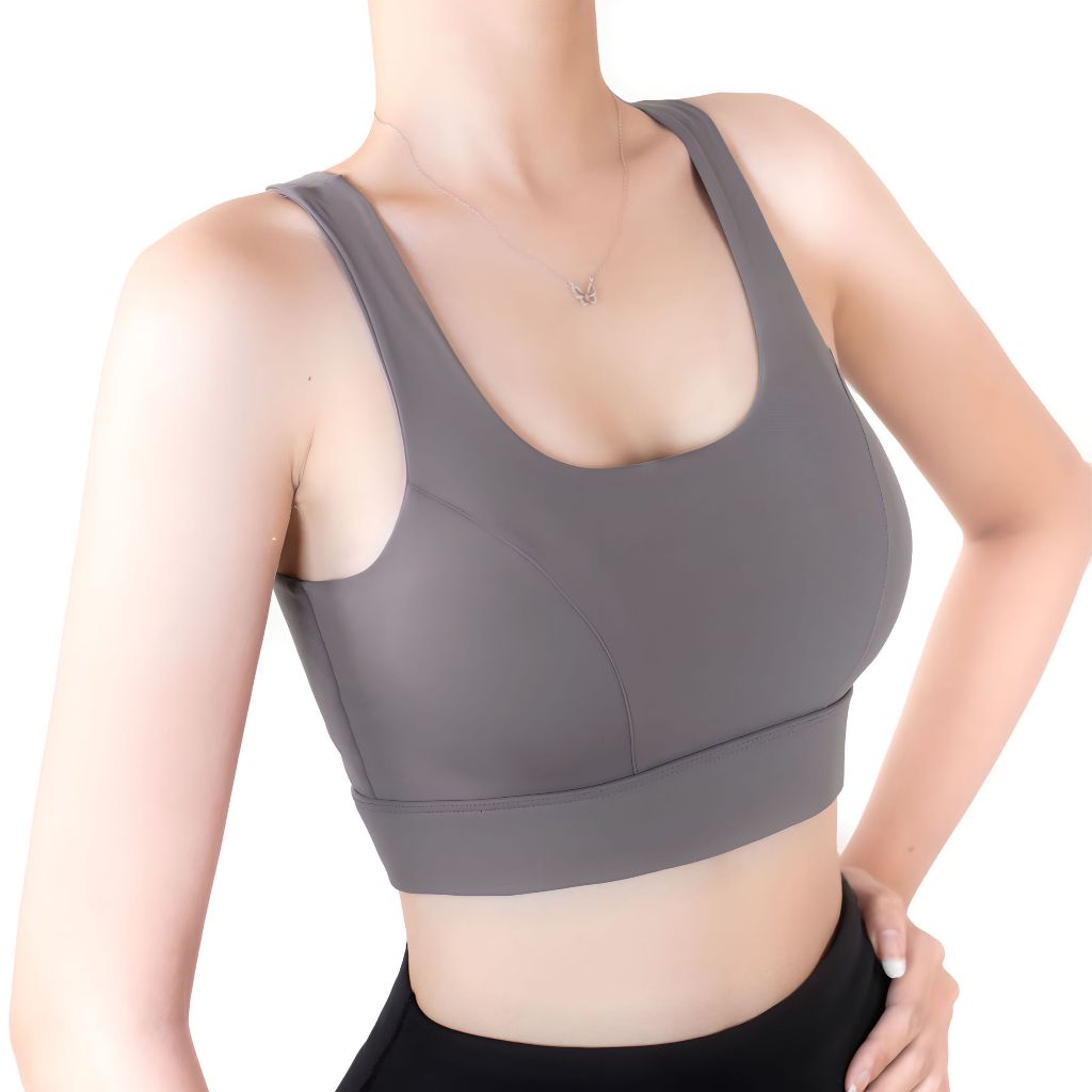 Áo Bra Thể Thao Nữ Dây Đan Chéo Lưng Khoá Gài Có Mút Ngực Reeta Basic Tập Yoga,Gym Chất Vải Co Dãn,Thoáng Khí-A2300