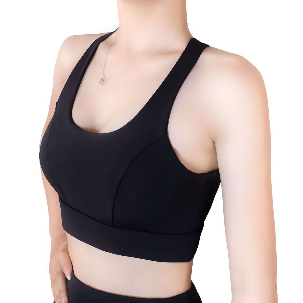 Áo Bra Thể Thao Nữ Dây Đan Chéo Lưng Khoá Gài Có Mút Ngực Reeta Basic Tập Yoga,Gym Chất Vải Co Dãn,Thoáng Khí-A2300