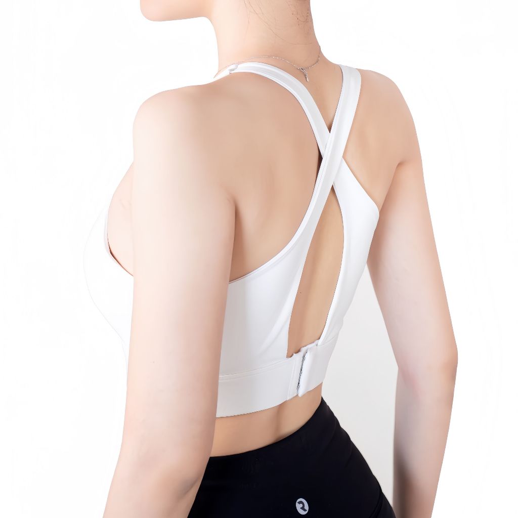Áo Bra Thể Thao Nữ Dây Đan Chéo Lưng Khoá Gài Có Mút Ngực Reeta Basic Tập Yoga,Gym Chất Vải Co Dãn,Thoáng Khí-A2300