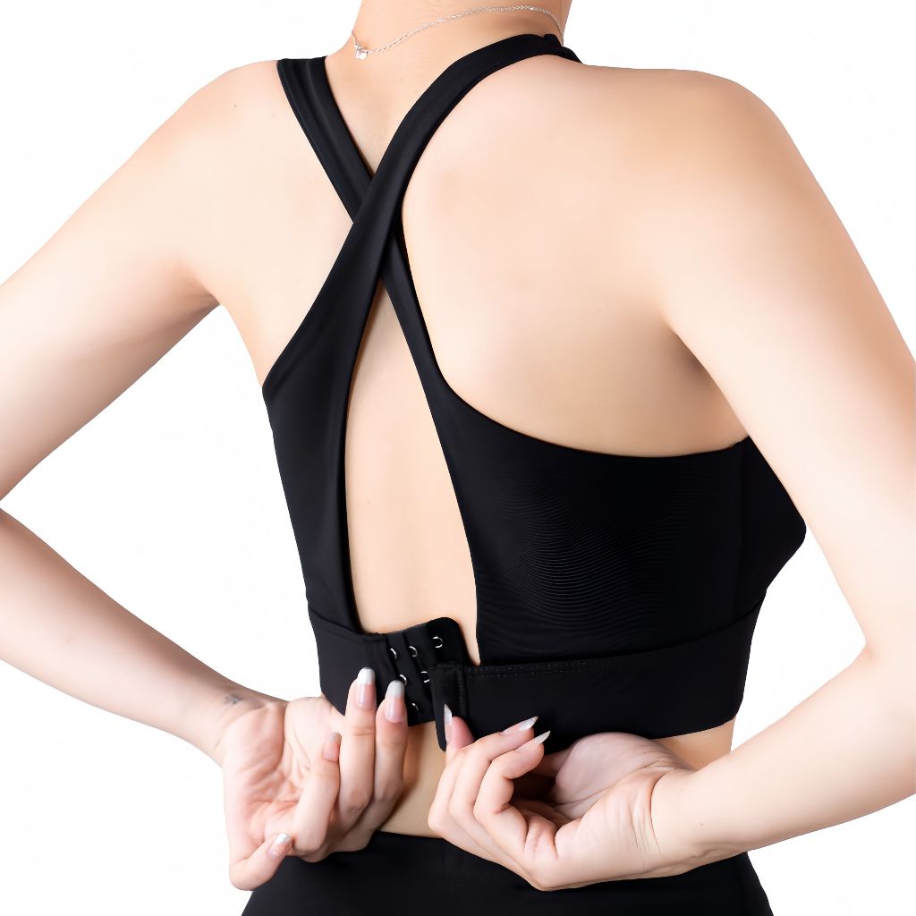 Áo Bra Thể Thao Nữ Dây Đan Chéo Lưng Khoá Gài Có Mút Ngực Reeta Basic Tập Yoga,Gym Chất Vải Co Dãn,Thoáng Khí-A2300