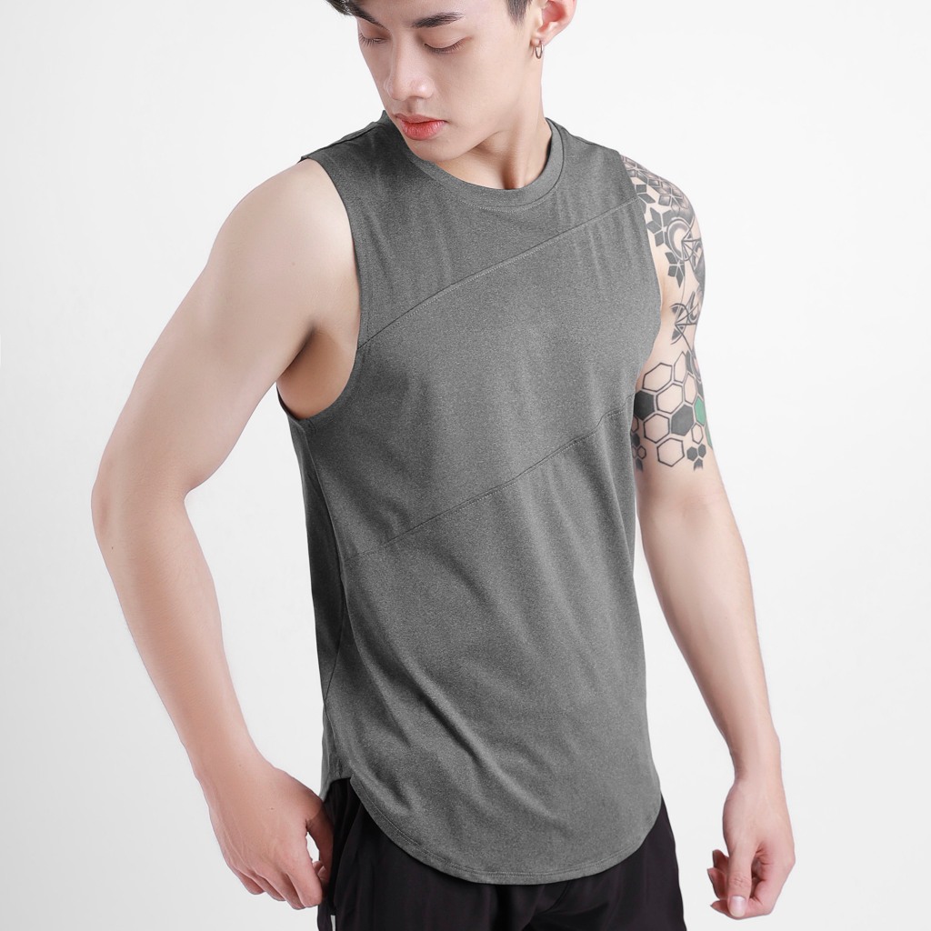 Áo Tanktop Ba Lỗ Sát Nách Thể Thao Nam In Logo REETA,Chuyên Chạy Bộ,Tập Gym Thể Thao Siêu Thoáng Mát - A2009