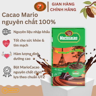  Bột Cacao Mario cao cấp nguyên chất 100% không đường nguyên liệu nhập khẩu  250gr  