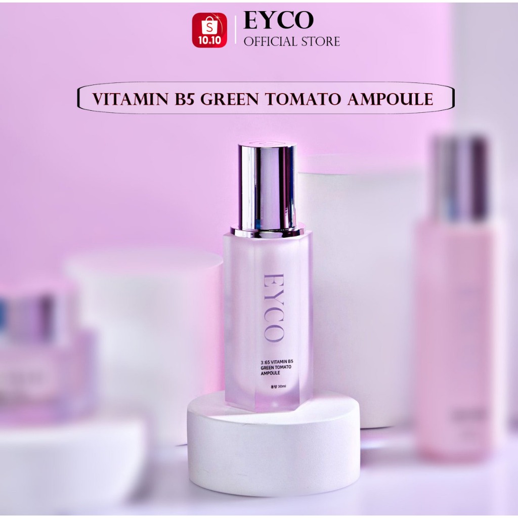 Serum dưỡng trắng trẻ hóa da EYCO Vitamin B5 Green Tomato Ampoule  EYCO 3:65 30ml