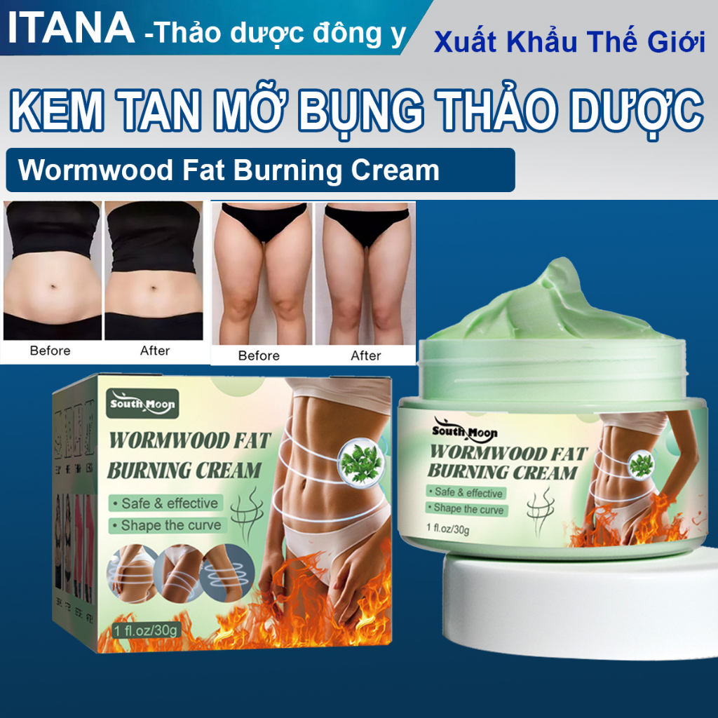 Kem tan mỡ bụng eo thon gọn ITANA kem tan mỡ bụng, đùi, bắp tay, săn chắc - 30gr