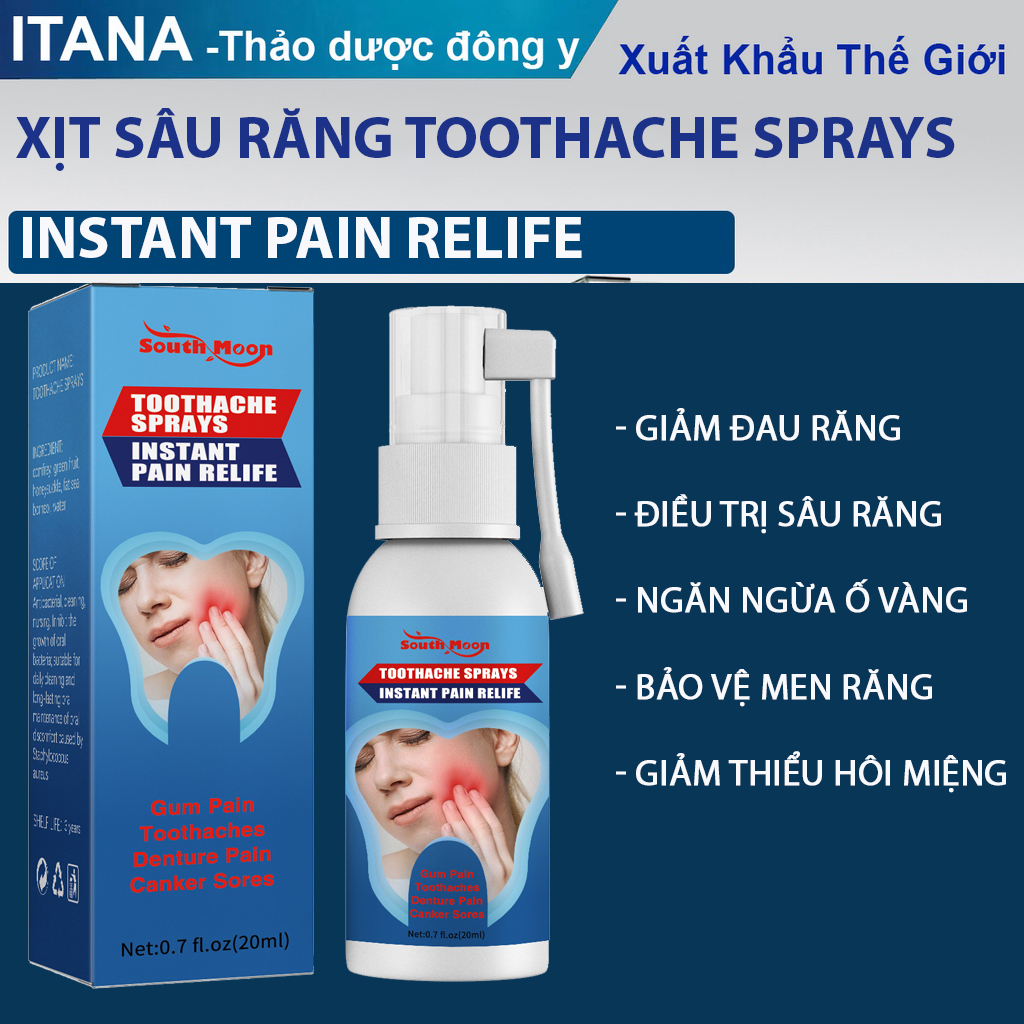 Xịt Giảm Đau Răng Ê Buốt Toothache Sprays Ngăn Ngừa Sâu Răng Và Làm Thơm Miệng