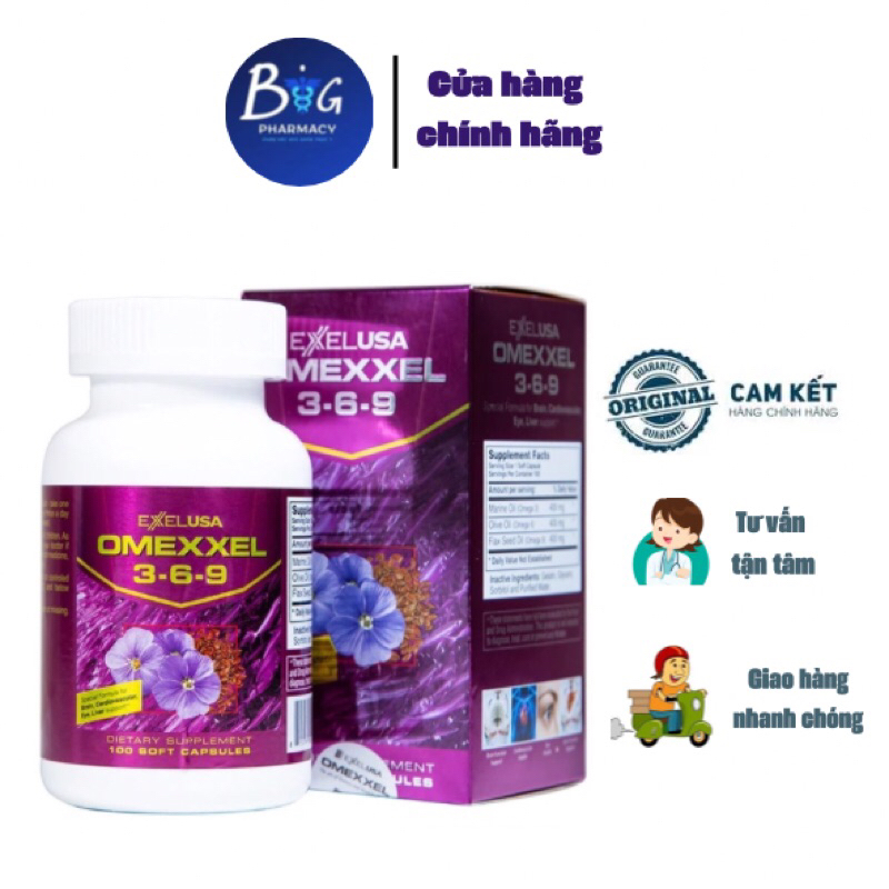 Viên uống Omexxel 3-6-9 Excelife bổ tim, bổ não, sáng mắt, đẹp da