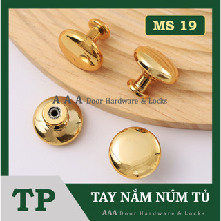 Tay nắm núm tủ hình đầu nấm - núm tủ tròn